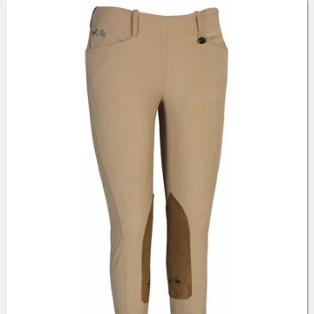 Equine Couture Coolmax Champion Side Zip Breeches Women's SZ 36 Safari Horse Rid